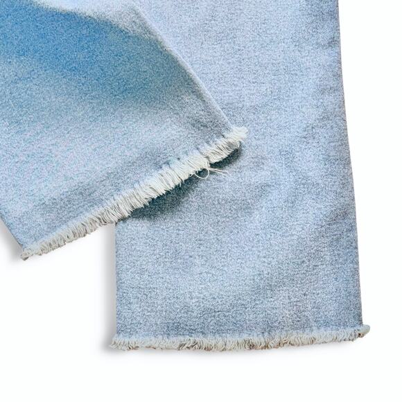 VTG Y2K Mudd Yo! Crop Flare Jeans Low Rise Raw Frayed Waist Red Lace Up Denim 9 - Picture 9 of 11